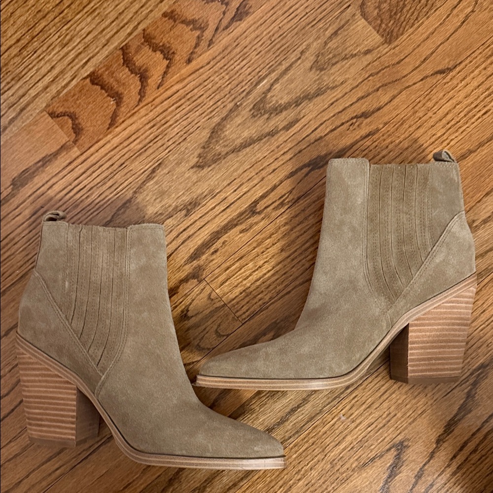 Marc Fisher Taupe Ankle Booties